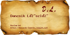 Dancsik László névjegykártya