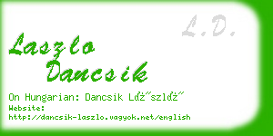 laszlo dancsik business card